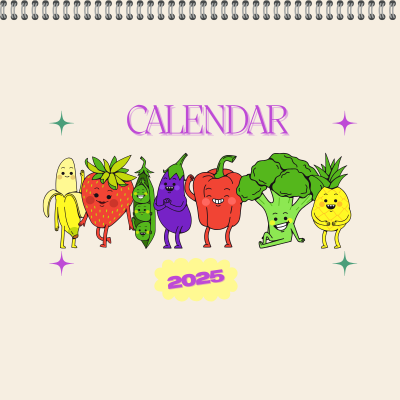 Calendar 2025 Fruits & Vegetables